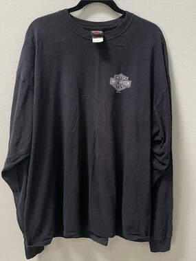 Harley-Davidson Black Long Sleeve Chest Logo Tee